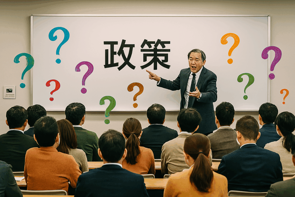 概念は理解できるが、その具体的な内容がわからない政策という言葉